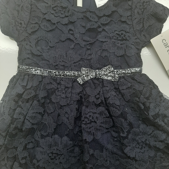 Carter's Navy Lace Dress with Bow 3M - Picture 2 of 7